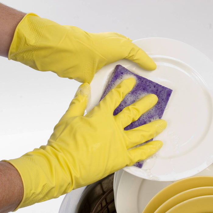 Proval Thrifty Yellows Flock Lined Rubber Glove