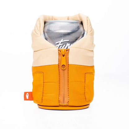 Honey Brown Custom Puffin Puffy Vest Coozie - Corporate Gifts