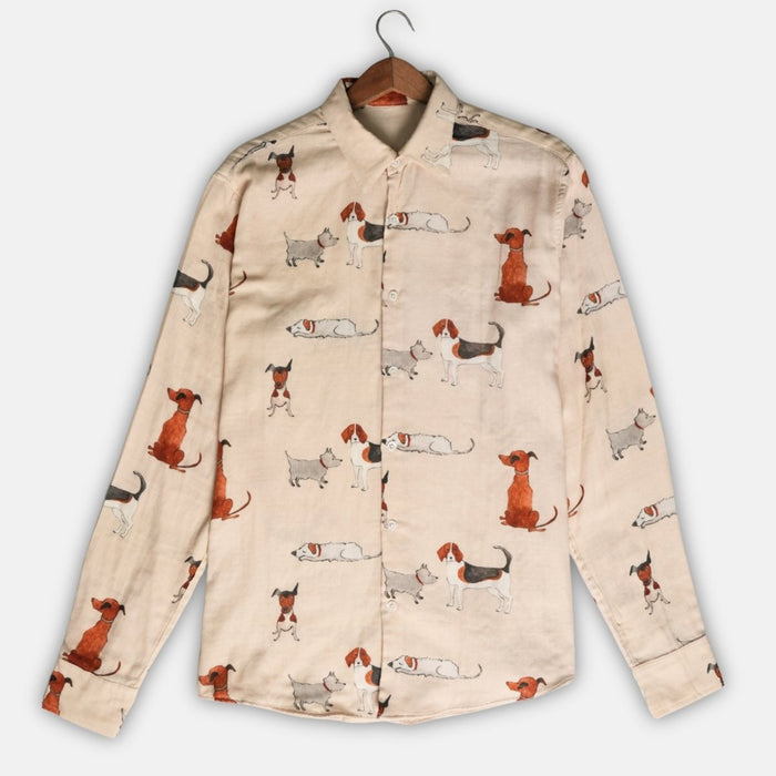 Pup Culture - Luxury Designer Shirt | Soft Cotton or Pure Linen | Partywear shirt for Men - Naymish Designs