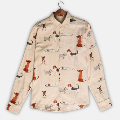 Pup Culture - Luxury Designer Shirt | Soft Cotton or Pure Linen | Partywear shirt for Men - Naymish Designs