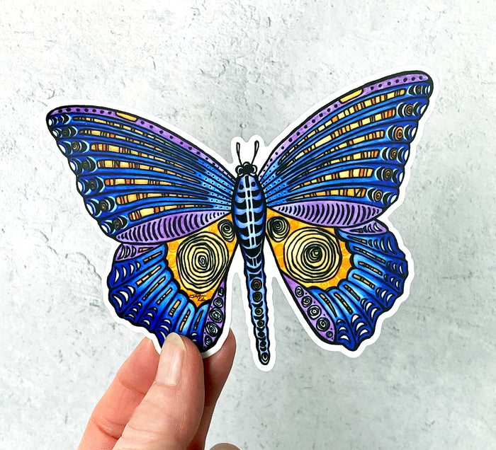 Purple Butterfly Sticker