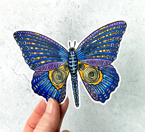 Purple Butterfly Sticker