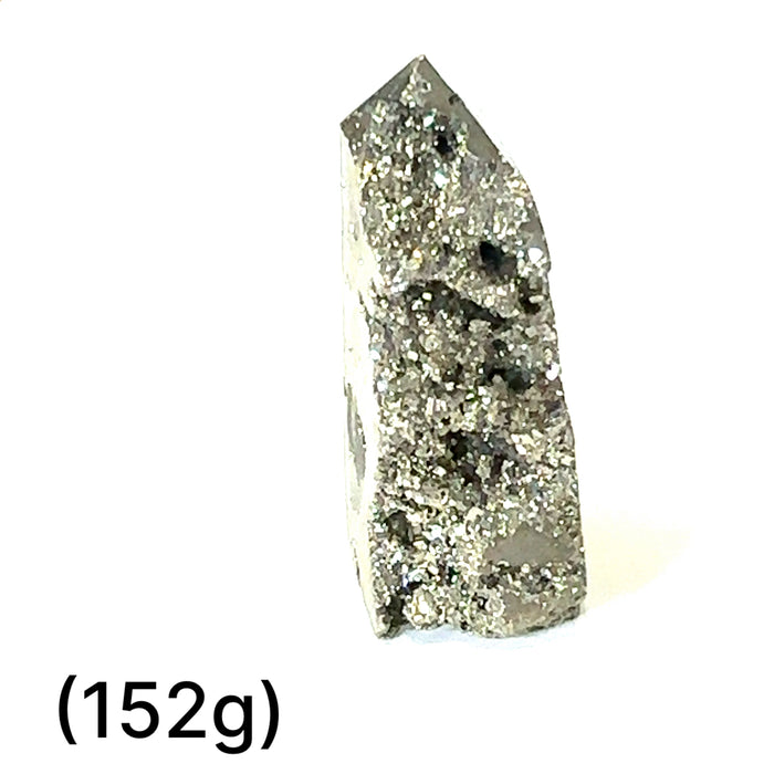 7) Pyrite Gemstone tower is 3'' x 1'' and weighs .032lbs. /152g