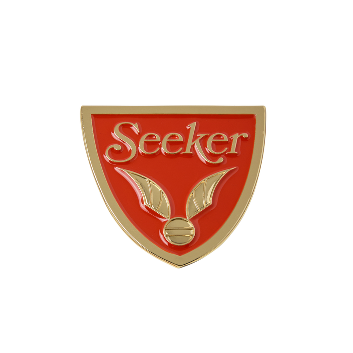 Seeker logo on a red background