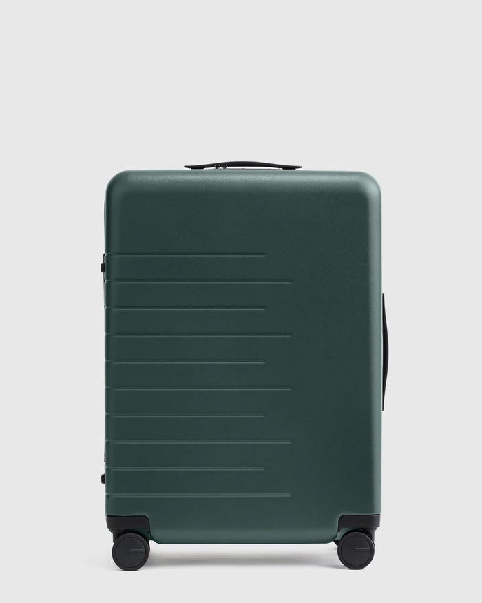 Dark Green Custom Quince Carry-on 21" Hard Shell Suitcase - Corporate Gifts