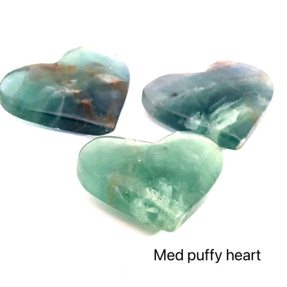 Rainbow Fluorite Gemstone Heart Shaped Carvings