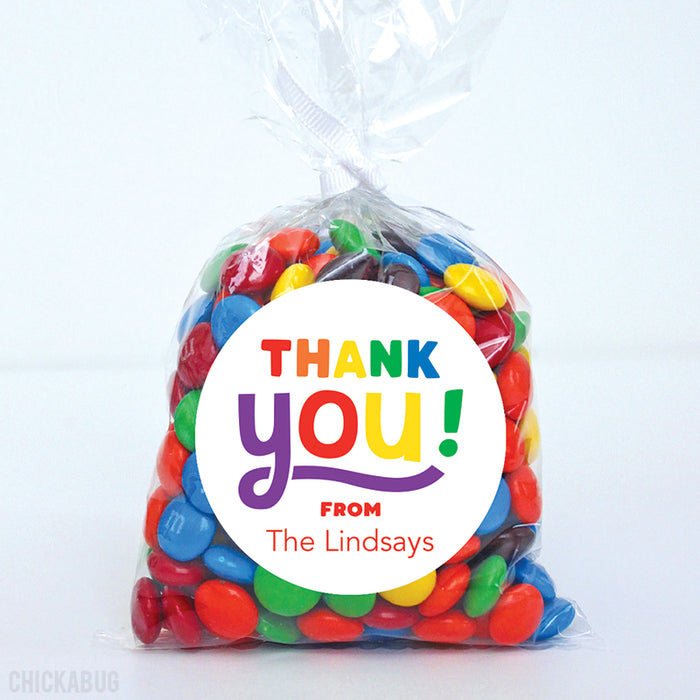 Rainbow "Thank You" Stickers