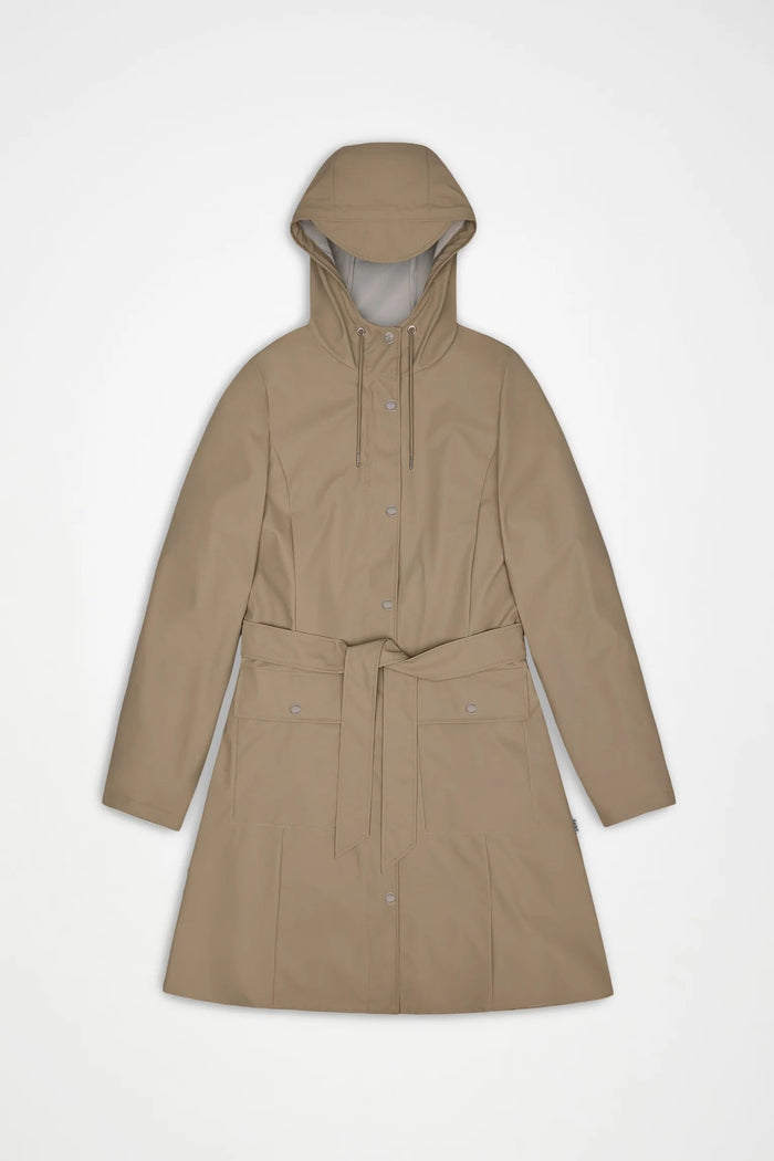 Beige / L Custom RAINS Curve Long Jacket - Corporate Gifts