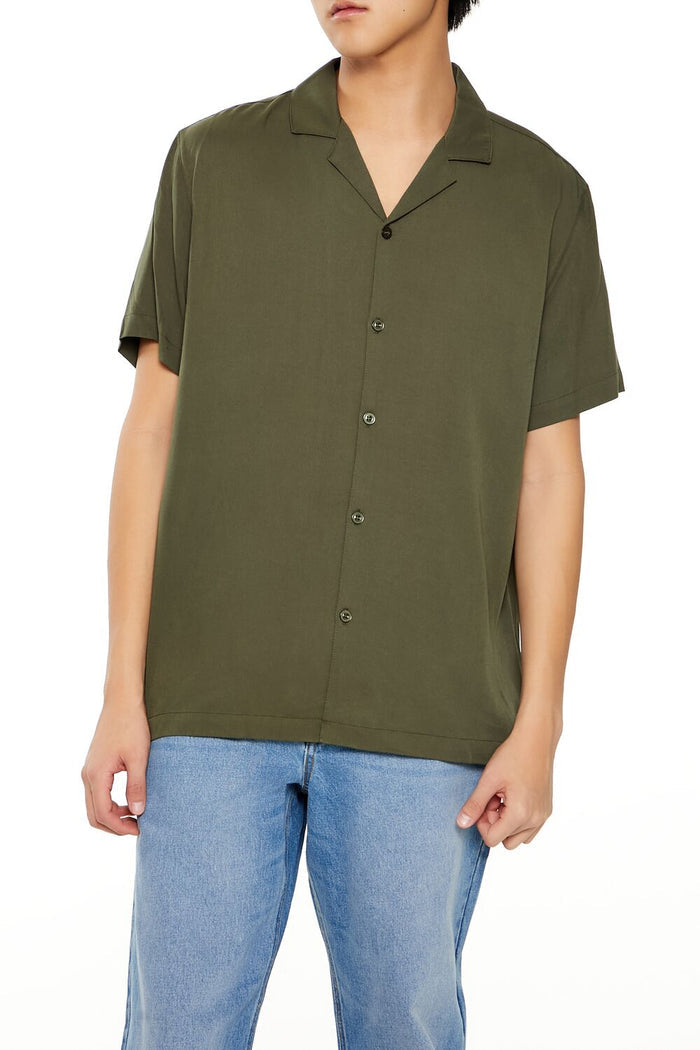 Rayon Cuban-Collar Shirt