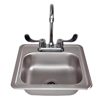 RCS 15 X 15 Outdoor Rated Stainless Steel Drop In Sink With Hot/Cold Faucet - RSNK1