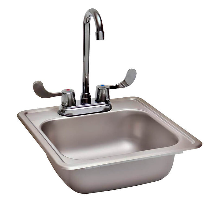 RCS 15 X 15 Outdoor Rated Stainless Steel Drop In Sink With Hot/Cold Faucet - RSNK1