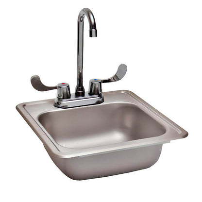 RCS 15 X 15 Outdoor Rated Stainless Steel Drop In Sink With Hot/Cold Faucet - RSNK1