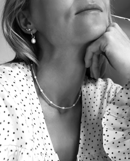 REA | Crystal Pearl Halsband