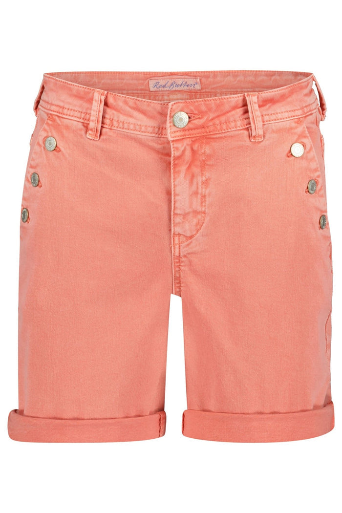 Red Button SRB4229 Bibette Flamingo Pink Denim Shorts - Dotique