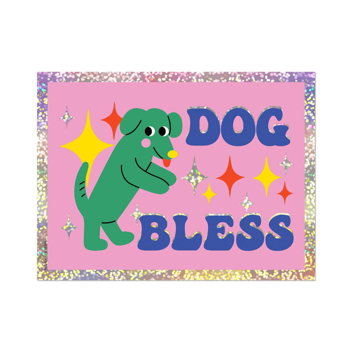 Red Cap Cards - Dog Bless sticker: Single