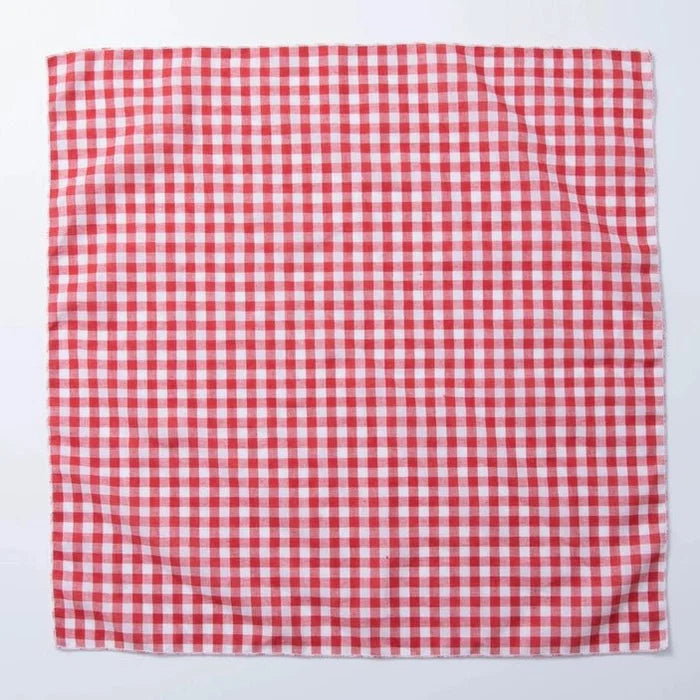 Red Checkered Gingham Bandana