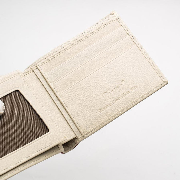 with genuine crocodile stamped