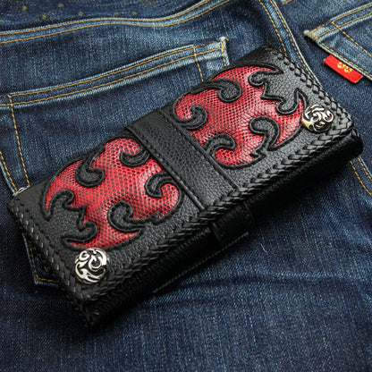 Scorpion Design Genuine Leather Tri-fold Biker Wallet [2]
