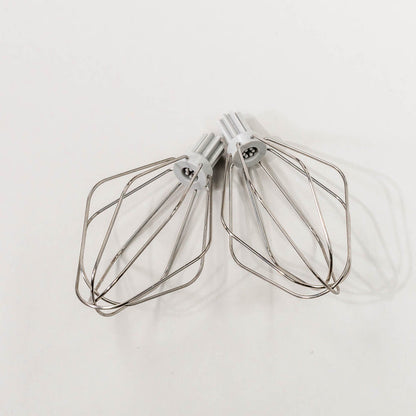 NutriMill wire whips on a grey background