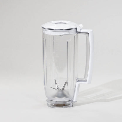 Bosch universal plus blender attachment on a grey background
