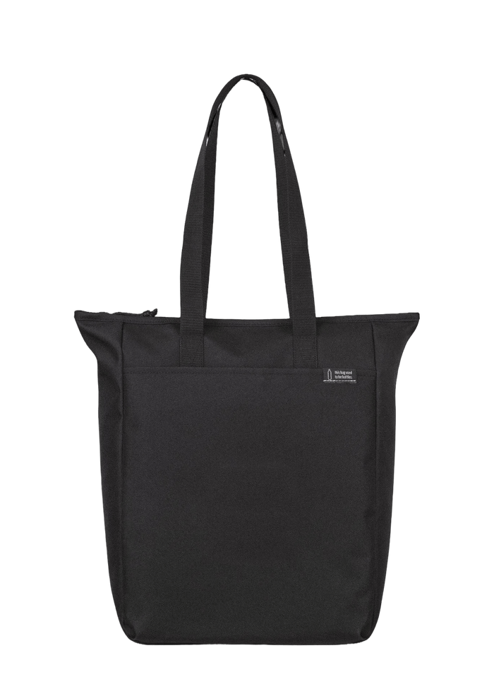 Black Custom Renew rPET Zippered Tote - Corporate Gifts