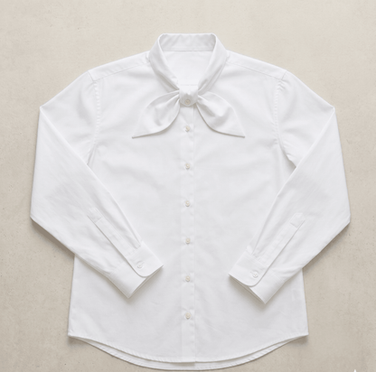 Retro Bow Shirt Men White - Naymish Designs
