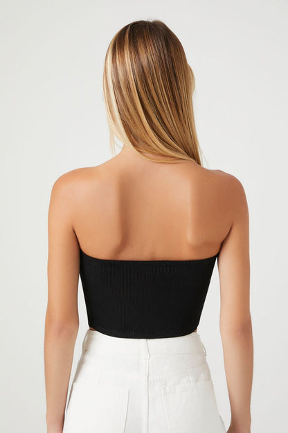 Rhinestone Cropped Tube Top