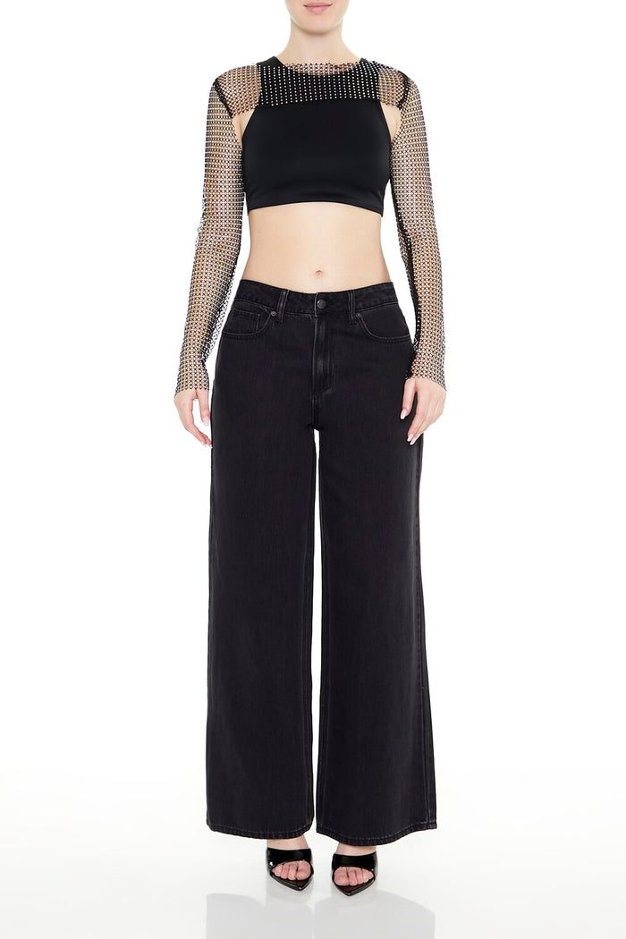 Rhinestone Fishnet Shrug