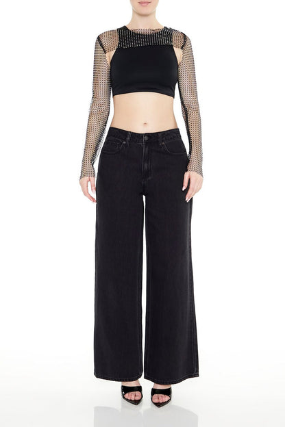 Rhinestone Fishnet Shrug