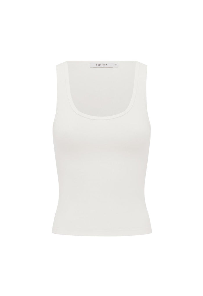 Ribbed Scoop Singlet Bianca