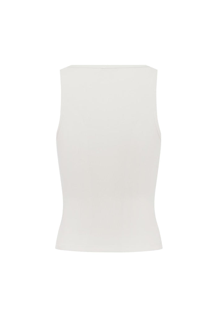 Ribbed Scoop Singlet Bianca