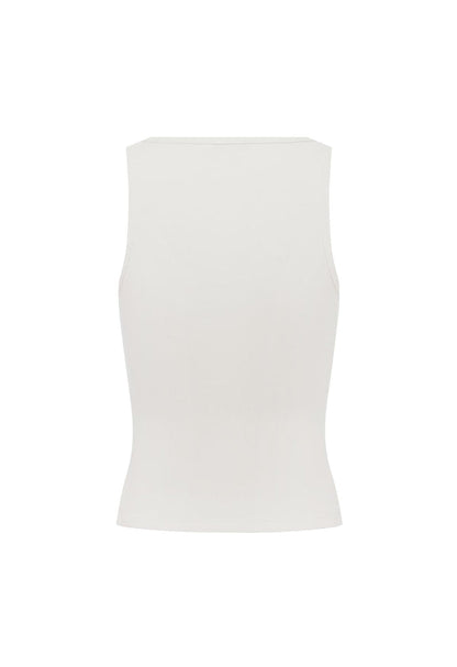 Ribbed Scoop Singlet Bianca