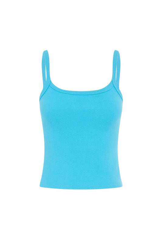 Ribbed Singlet Acqua