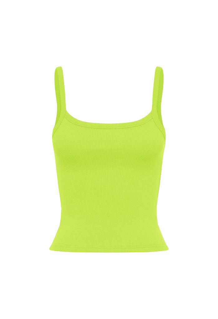Ribbed Singlet Lime