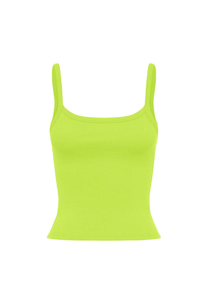 Ribbed Singlet Lime