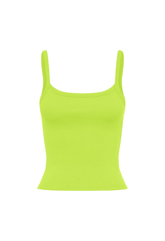 Ribbed Singlet Lime