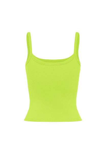 Ribbed Singlet Lime