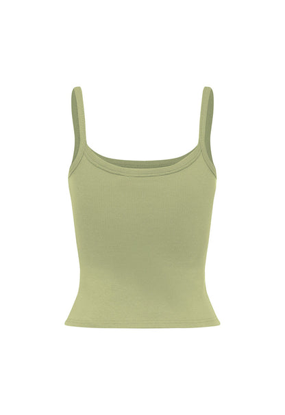 Ribbed Singlet Sage