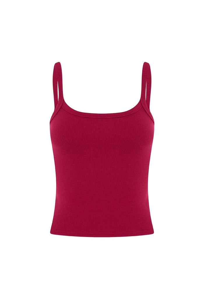 Ribbed Singlet Vino Rosso