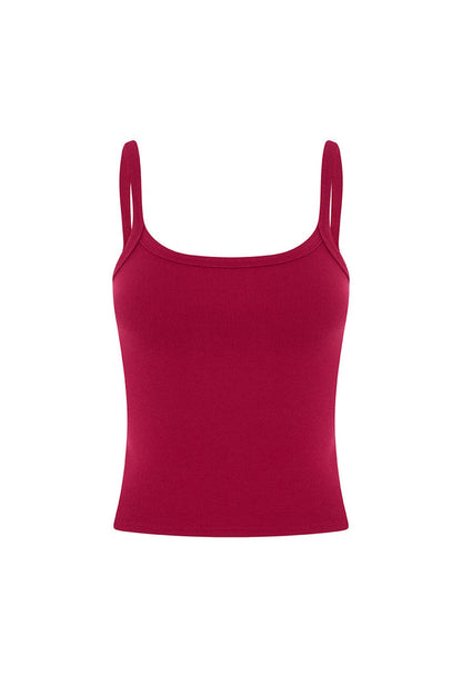 Ribbed Singlet Vino Rosso