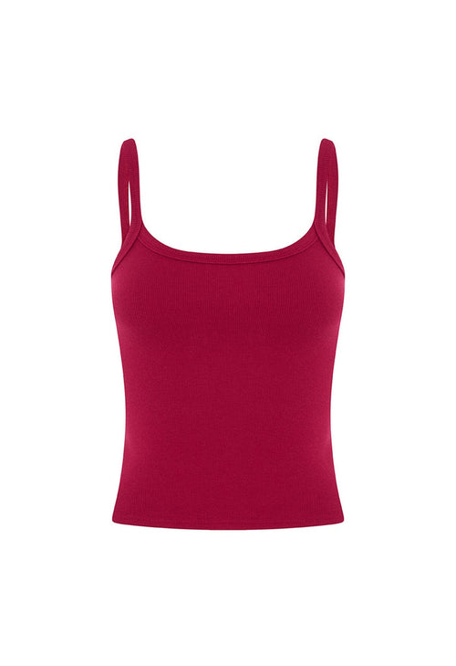 Ribbed Singlet Vino Rosso