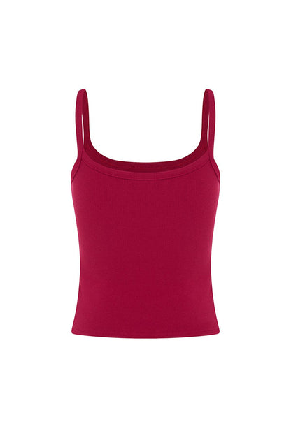 Ribbed Singlet Vino Rosso