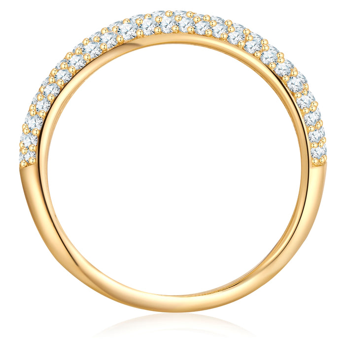 Ring gelbgold geschwungen mit Zirkonia