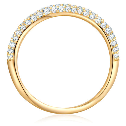 Ring gelbgold geschwungen mit Zirkonia