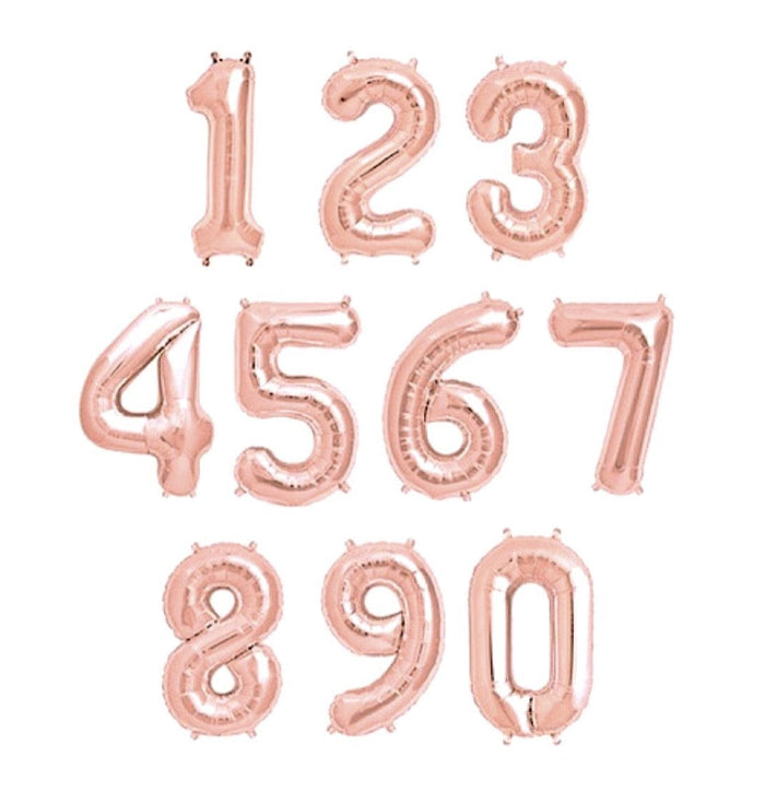 Northstar Balloons Rose Gold Number Balloons (A)u