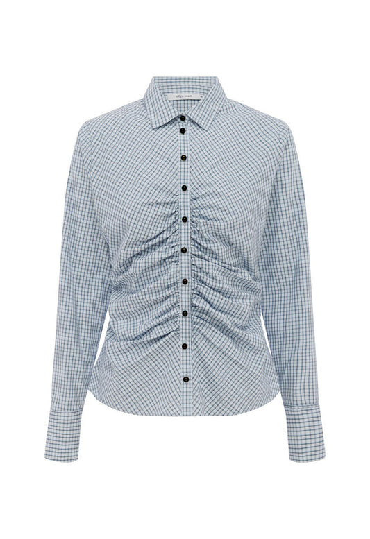 Ruched Front Shirt Cielo Check