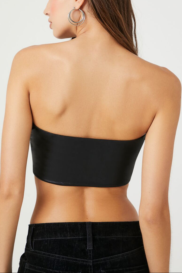 Ruched Sweetheart Crop Top