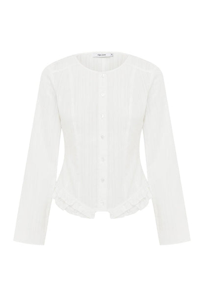 Ruffle-Hem Blouse Bianca