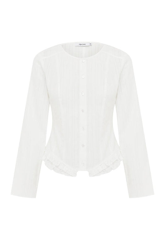 Ruffle-Hem Blouse Bianca