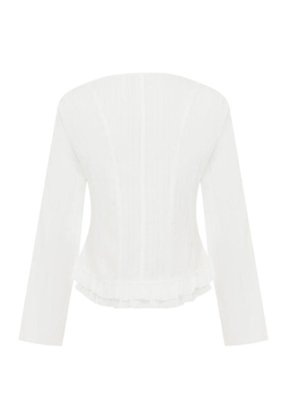 Ruffle-Hem Blouse Bianca